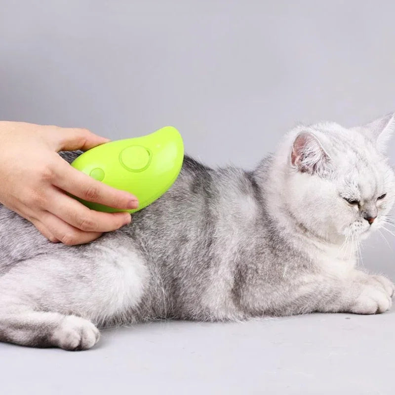 VaporGroom Pro™: Cepillo Para Gato 3 en 1 Con Vapor