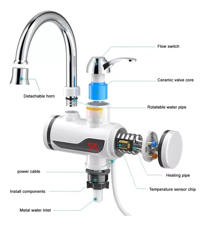 WarmFlow™: Calentador de Agua Instantáneo De Grifo