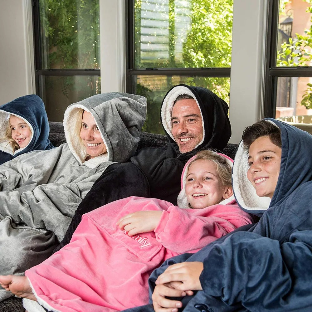 Poleron Sherpa De Polar Con Capucha Para Invierno