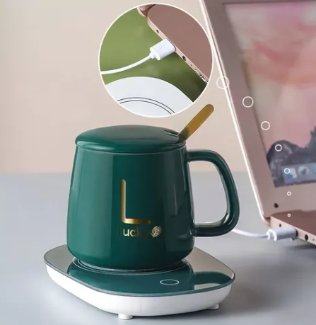Lucky™: Taza Con Calentador Eléctrico Portátil