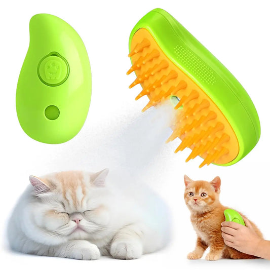 VaporGroom Pro™: Cepillo Para Gato 3 en 1 Con Vapor