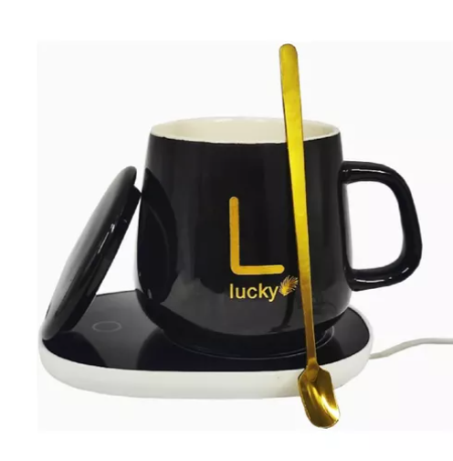Lucky™: Taza Con Calentador Eléctrico Portátil